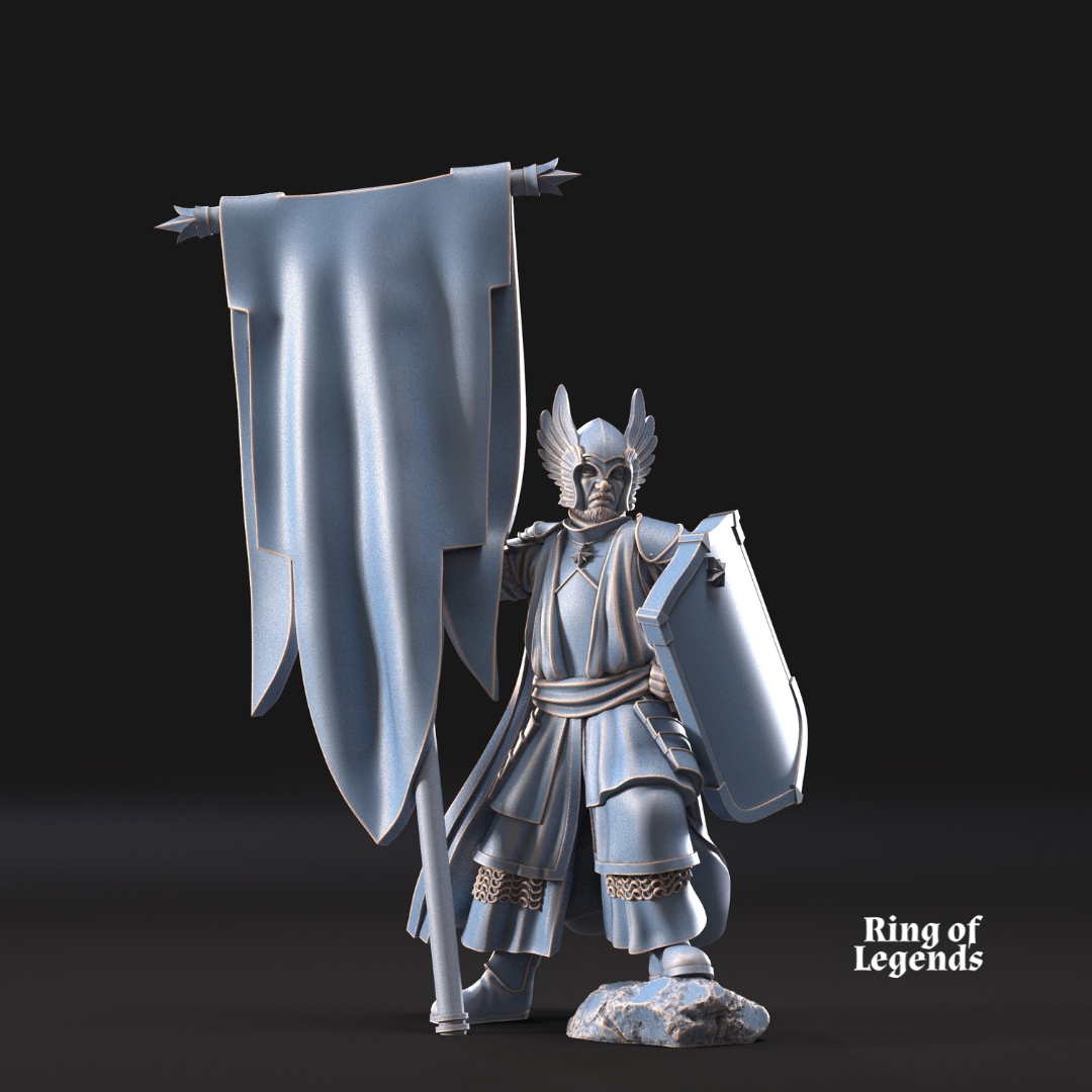 Grey Castle Tree Guard With Banner Foot | Grey Castle | Ring of Legens